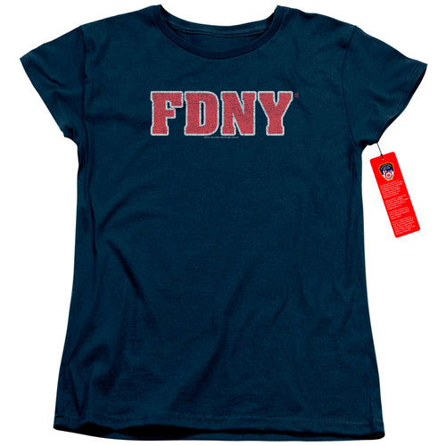 New York City Fdny Navy Womens T-Shirt