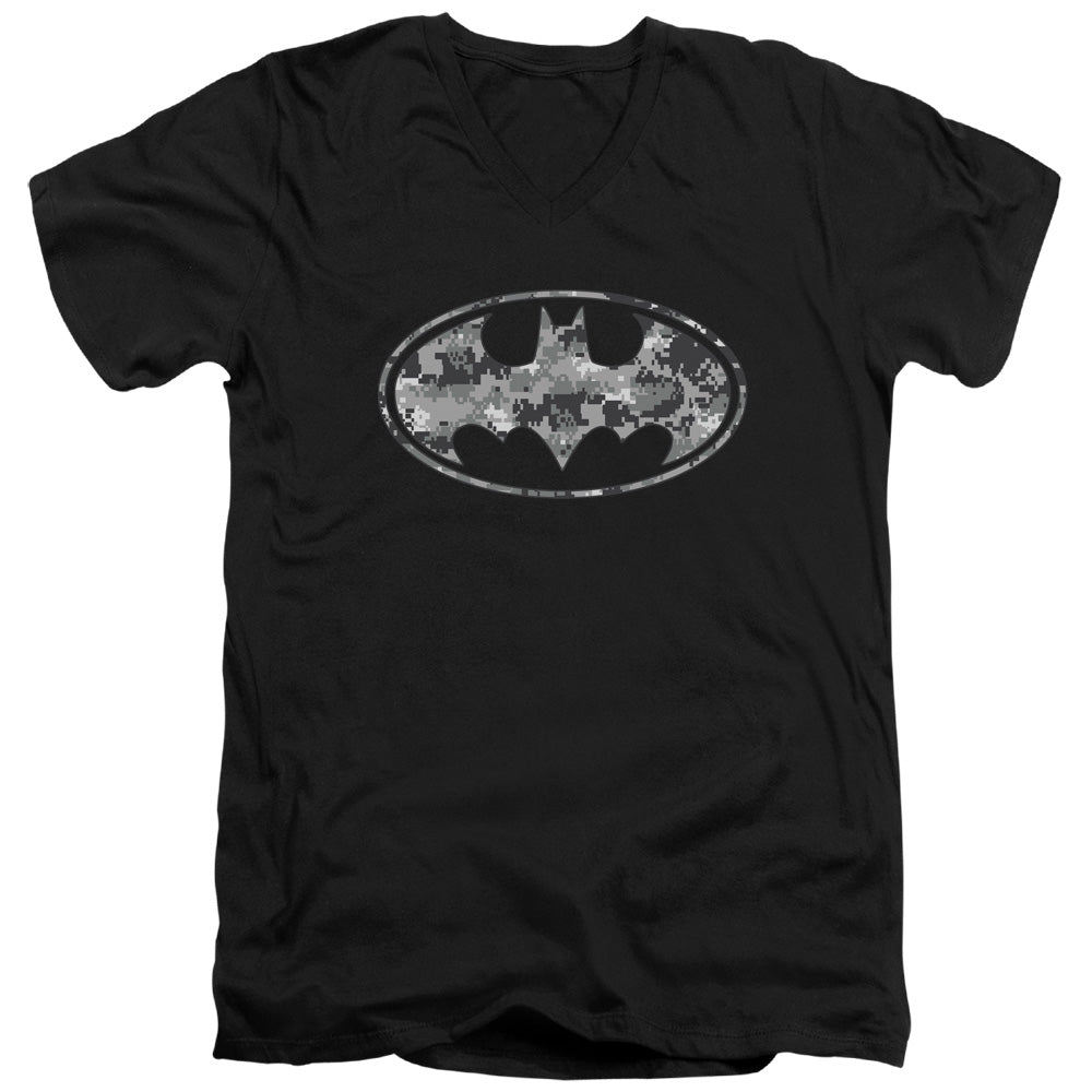 Batman Urban Camo Shield V-Neck T-Shirt