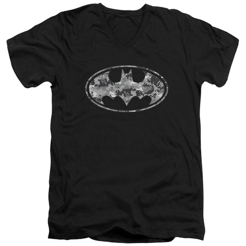 Batman Urban Camo Shield V-Neck T-Shirt