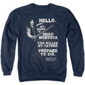 The Princess Bride Hello Again Navy Crewneck Sweatshirt