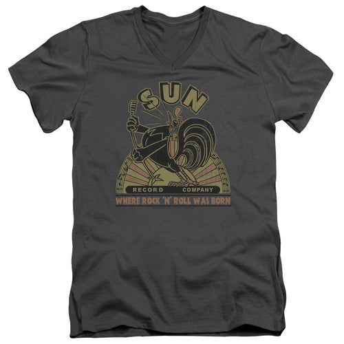 Sun Records Rooster Emblem V-Neck T-Shirt