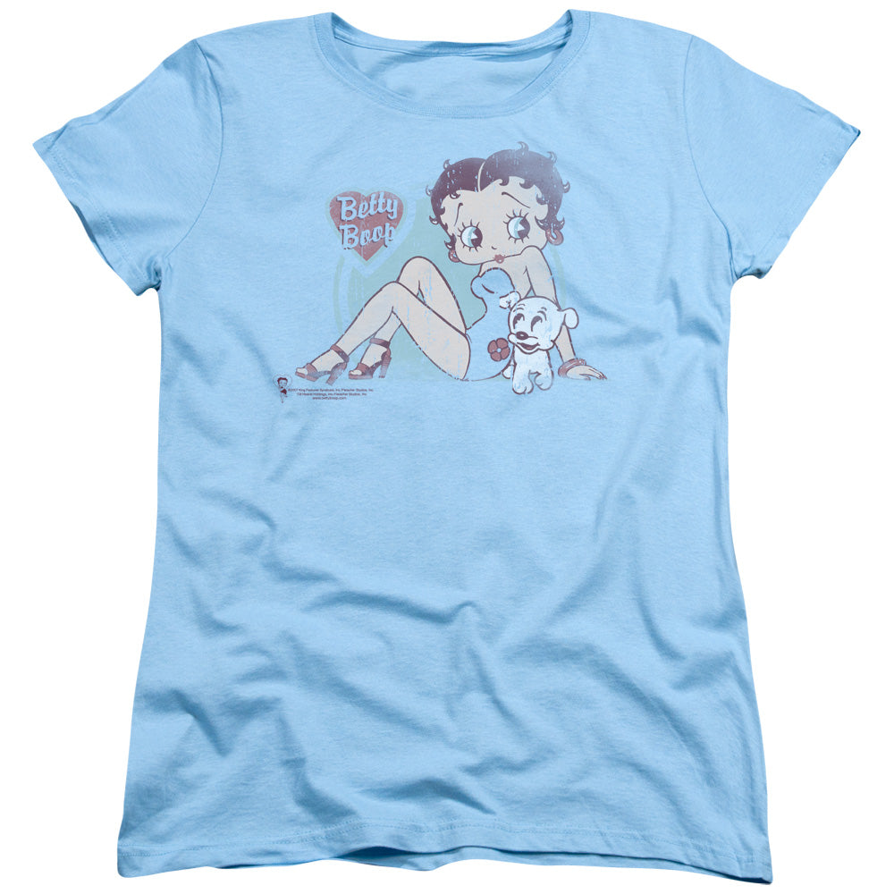 Betty Boop Vintage Pin Pup Womens T-Shirt