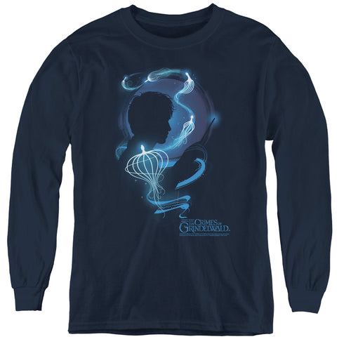 Fantastic Beasts Newt Silhouette Youth Long Sleeve T-Shirt