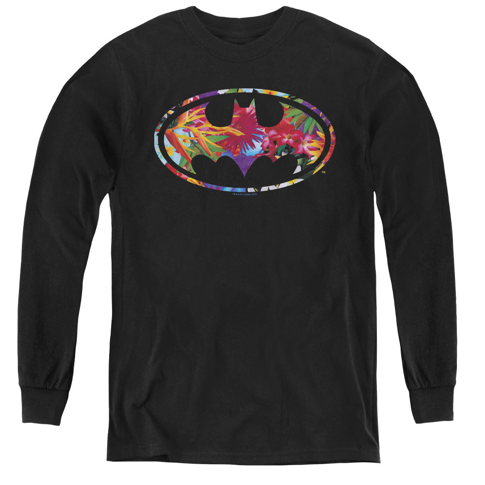 Batman Hawaiian Shield Youth Long Sleeve T-Shirt