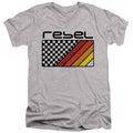 Honda Rebel Checkers And Stripes V-Neck T-Shirt