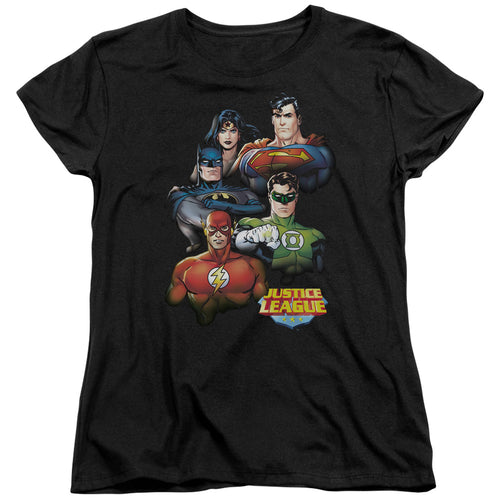 Justice League Group Portrait Womens T-Shirt
