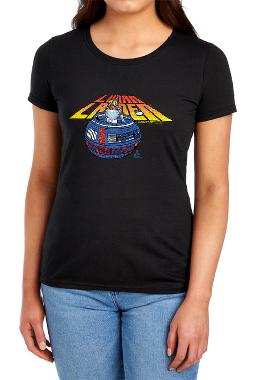 Atari Lunar Lander Globe Womens T-Shirt