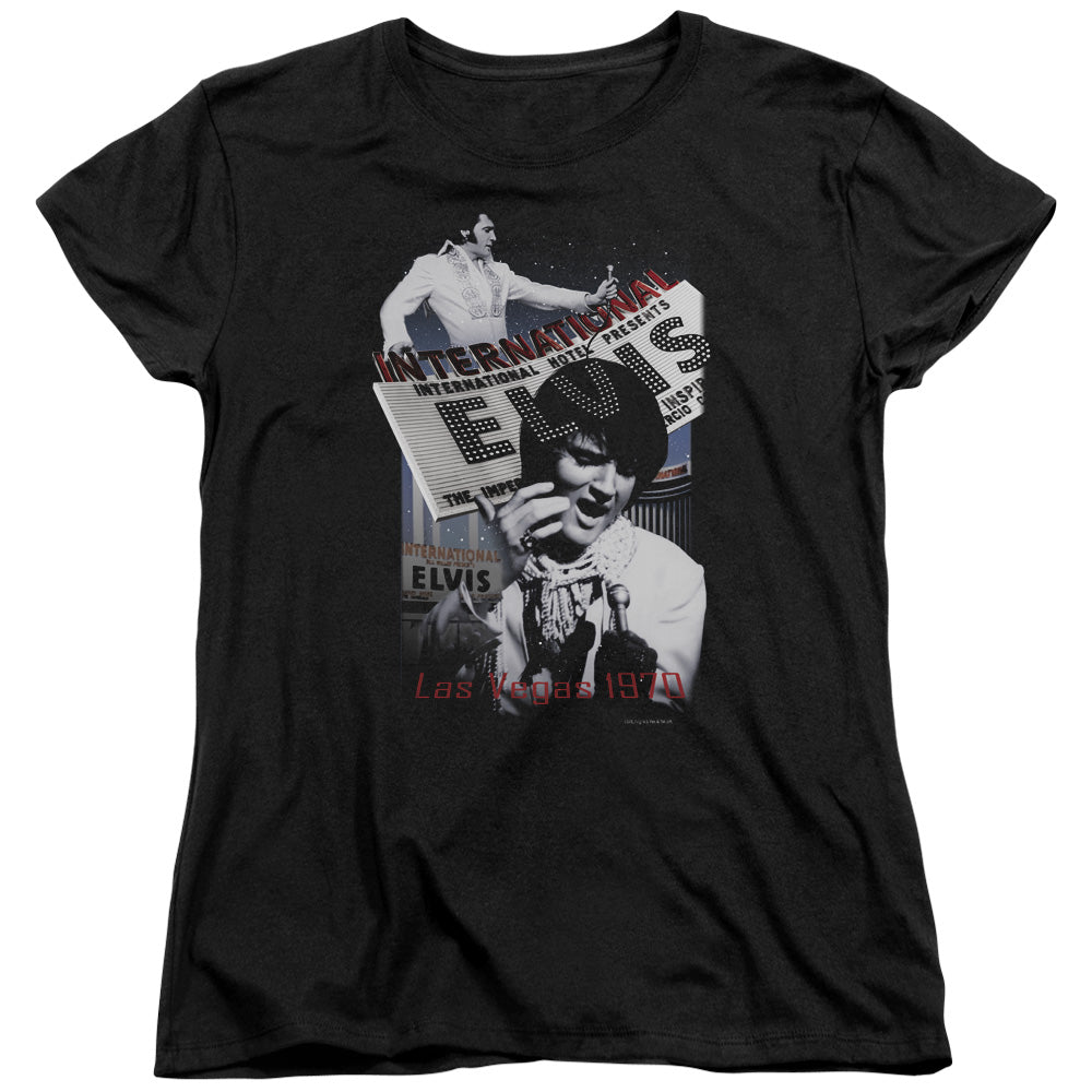 Elvis Presley International Hotel Womens T-Shirt
