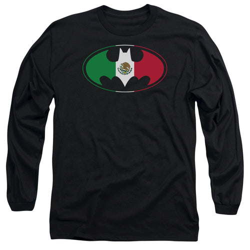 Batman Mexican Flag Shield Long Sleeve T-Shirt