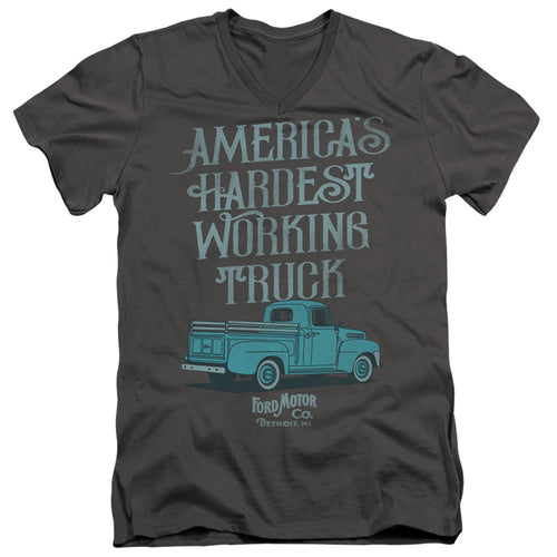 Ford Vintage America'S Hardest Working Truck V-Neck T-Shirt