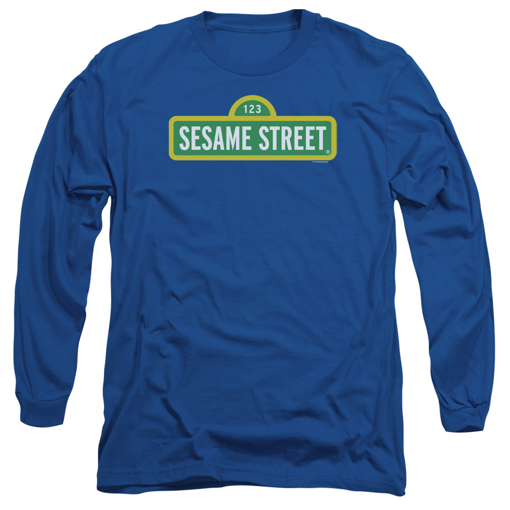 Sesame Street Logo Royal Long Sleeve T-Shirt