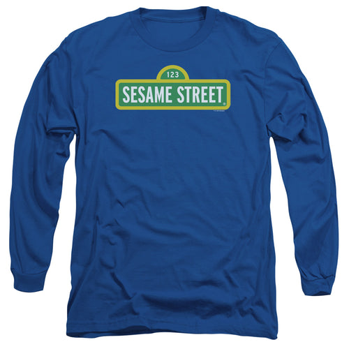 Sesame Street Logo Royal Long Sleeve T-Shirt