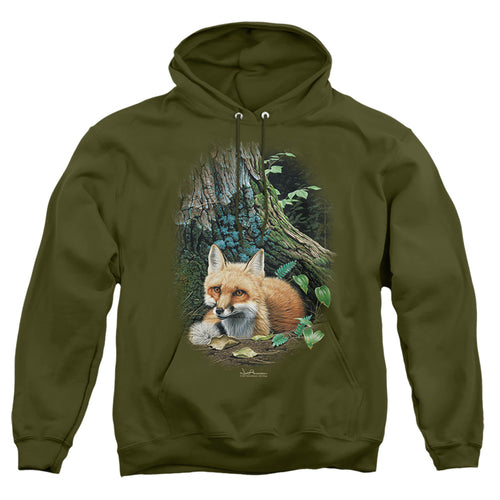 Wild Wings Cozy Retreat Red Fox Pullover Hoodie