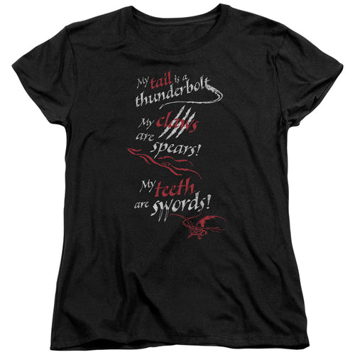 The Hobbit Tail Claws Teeth Womens T-Shirt