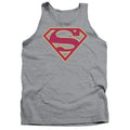 Superman Red & Gold Shield Athletic Heather Tank Top