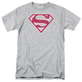 Superman Red & White Shield Athletic Heather T-Shirt
