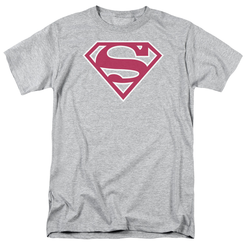 Superman Red & White Shield Athletic Heather T-Shirt