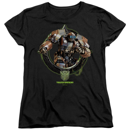 Transformers Wheeljack Circle Frame Womens T-Shirt