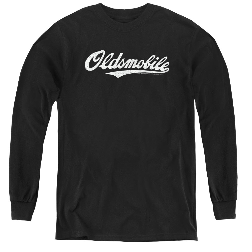 Oldsmobile Cursive Logo Youth Long Sleeve T-Shirt