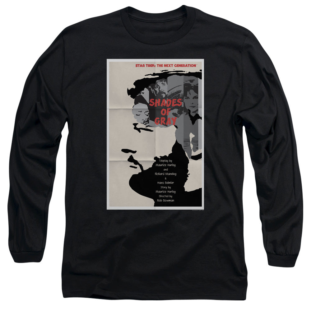 Star Trek Shades of Gray Black Long Sleeve T-Shirt