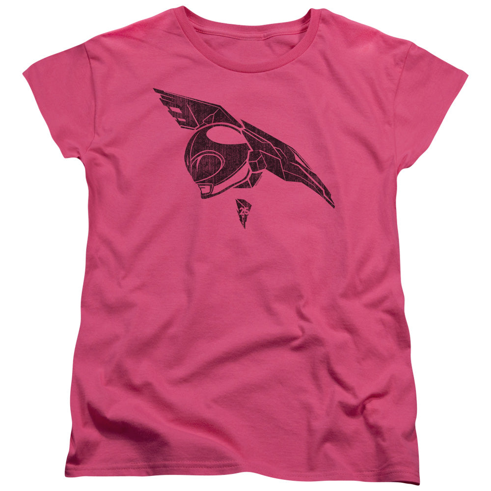 Mighty Morphin Power Rangers Pink Womens T-Shirt