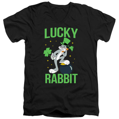 Looney Tunes Bugs Bunny St. Patrick'S Lucky Rabbit V-Neck T-Shirt
