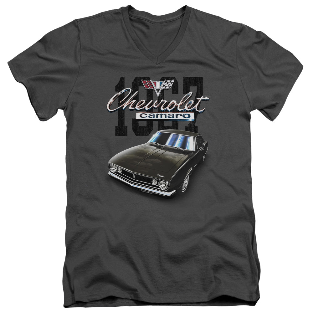 Chevy Classic Camaro Graphite V-Neck T-Shirt