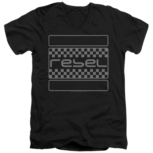 Honda Rebel Checkers Grey V-Neck T-Shirt