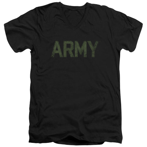 US Army Distressed Letters V-Neck T-Shirt