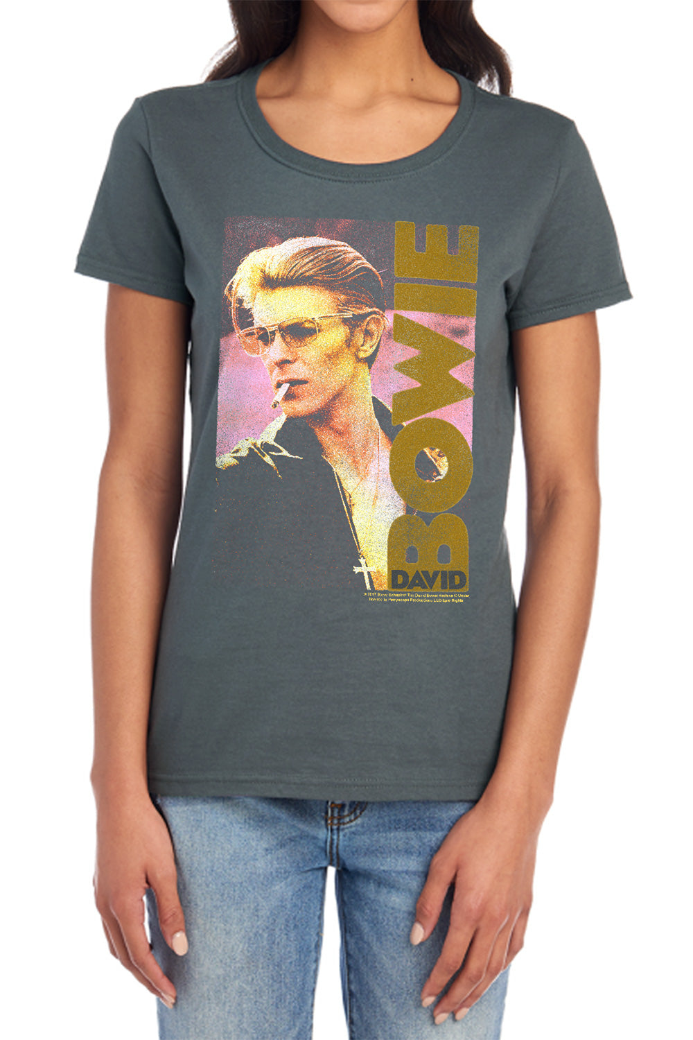 David Bowie Smokin Womens T-Shirt