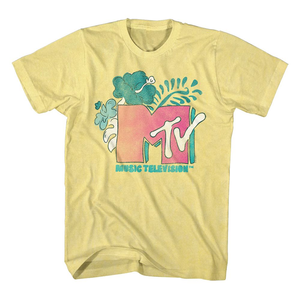 Tropical Logo MTV t-shirt in yellow heather