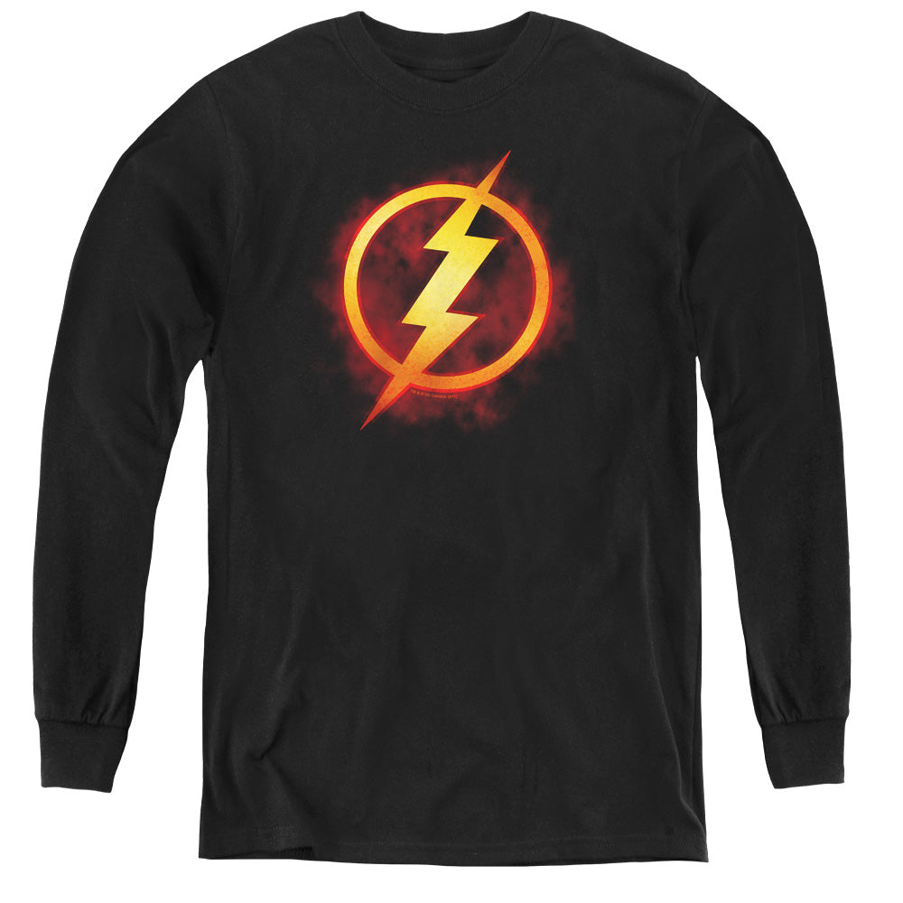 Justice League Flash Title Youth Long Sleeve T-Shirt