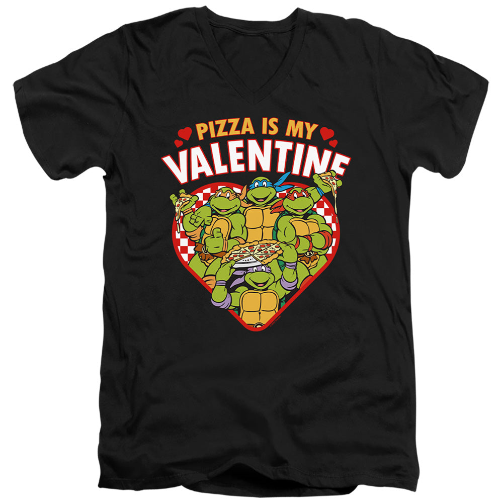 Teenage Mutant Ninja Turtles Pizza Is My Valentine V-Neck T-Shirt