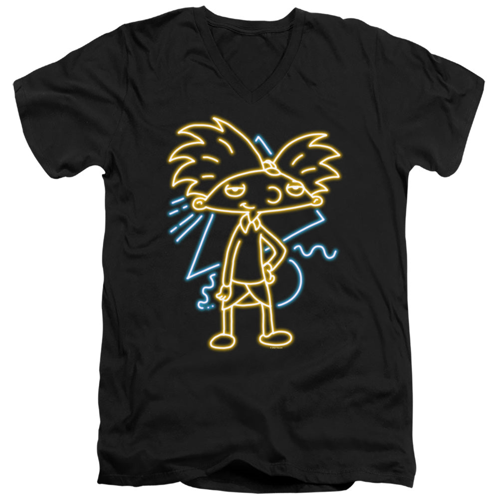 Hey Arnold Hey Arnold Neon V-Neck T-Shirt