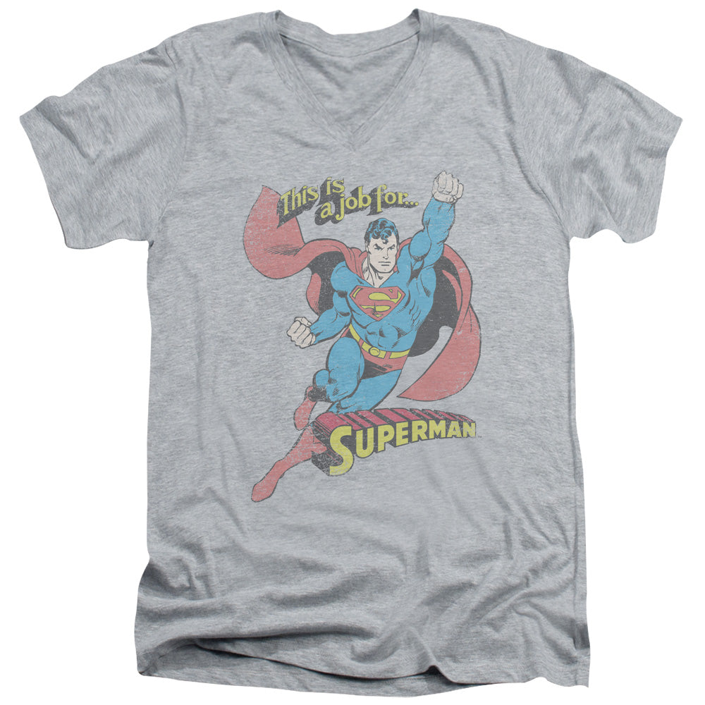 Superman On the Job V-Neck T-Shirt