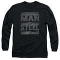 Superman Steel Text Long Sleeve T-Shirt