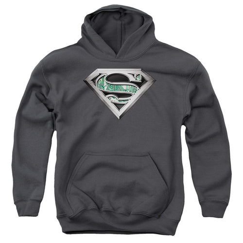 Superman Circuitry Logo Youth Hoodie