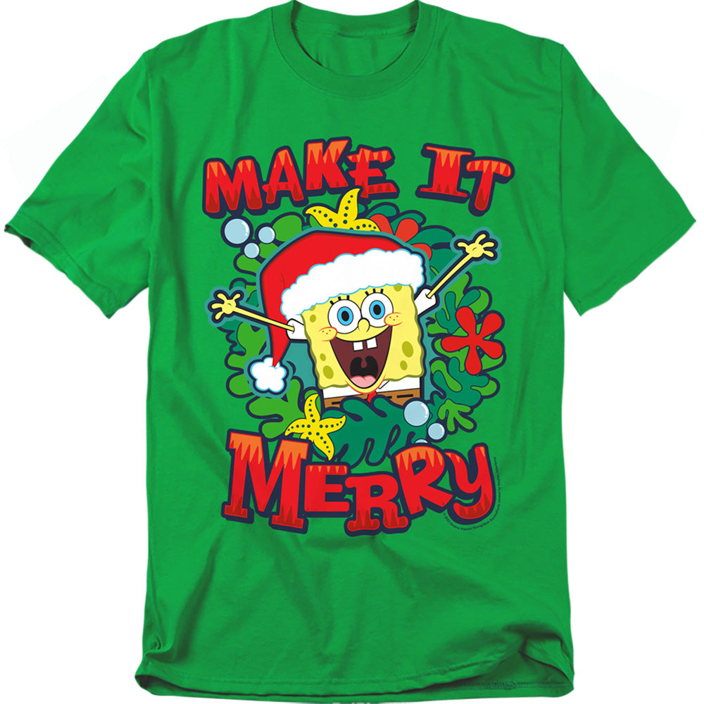 Spongebob Squarepants Make It Merry Christmas T-Shirt