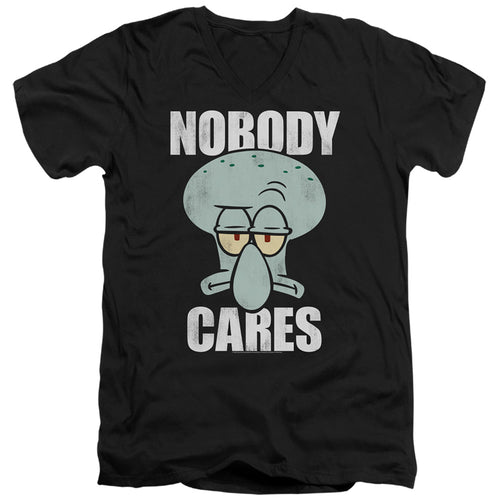 Spongebob Squarepants Nobody Cares Meme V-Neck T-Shirt
