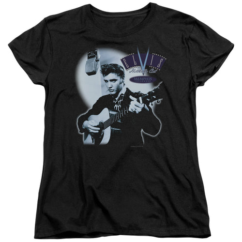 Elvis Presley Hillbilly Cat Womens T-Shirt