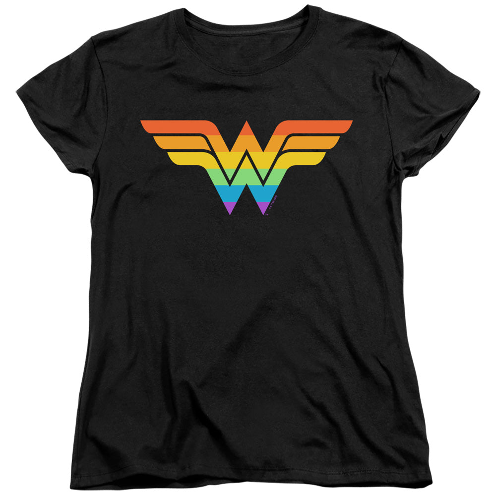 DC Comics Wonder Woman Rainbow Womens T-Shirt