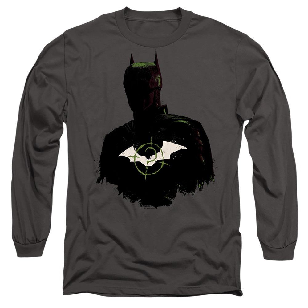 The Batman Silhouette with Riddler Logo Long Sleeve T-Shirt