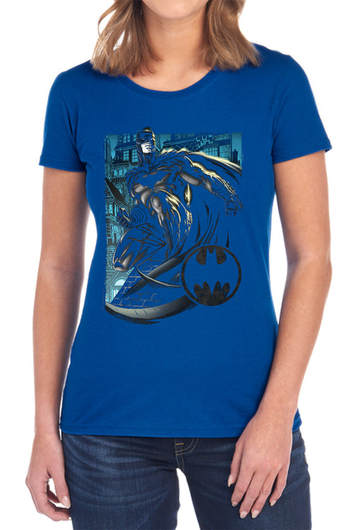 Batman Knight Falls In Gotham Womens T-Shirt