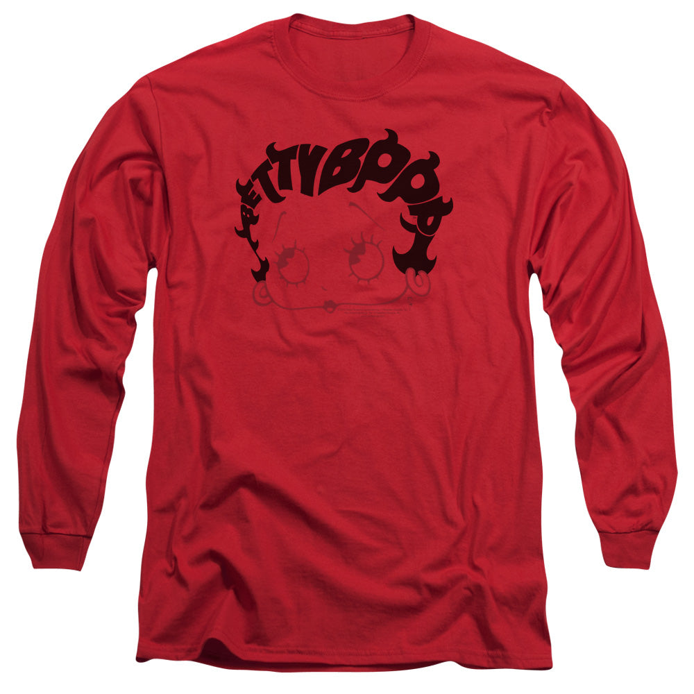 Betty Boop Word Hair Long Sleeve T-Shirt