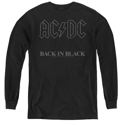 AC/DC Back In Black Youth Long Sleeve T-Shirt
