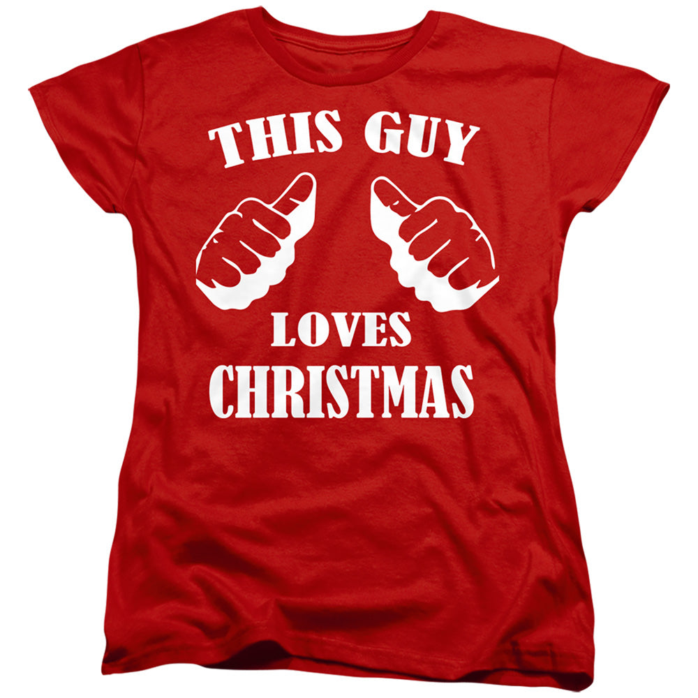 This Guy Loves Christmas Womens T-Shirt
