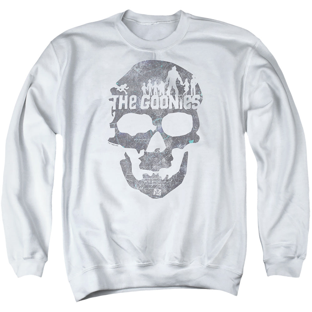 The Goonies Skull Silhouettes White Crewneck Sweatshirt