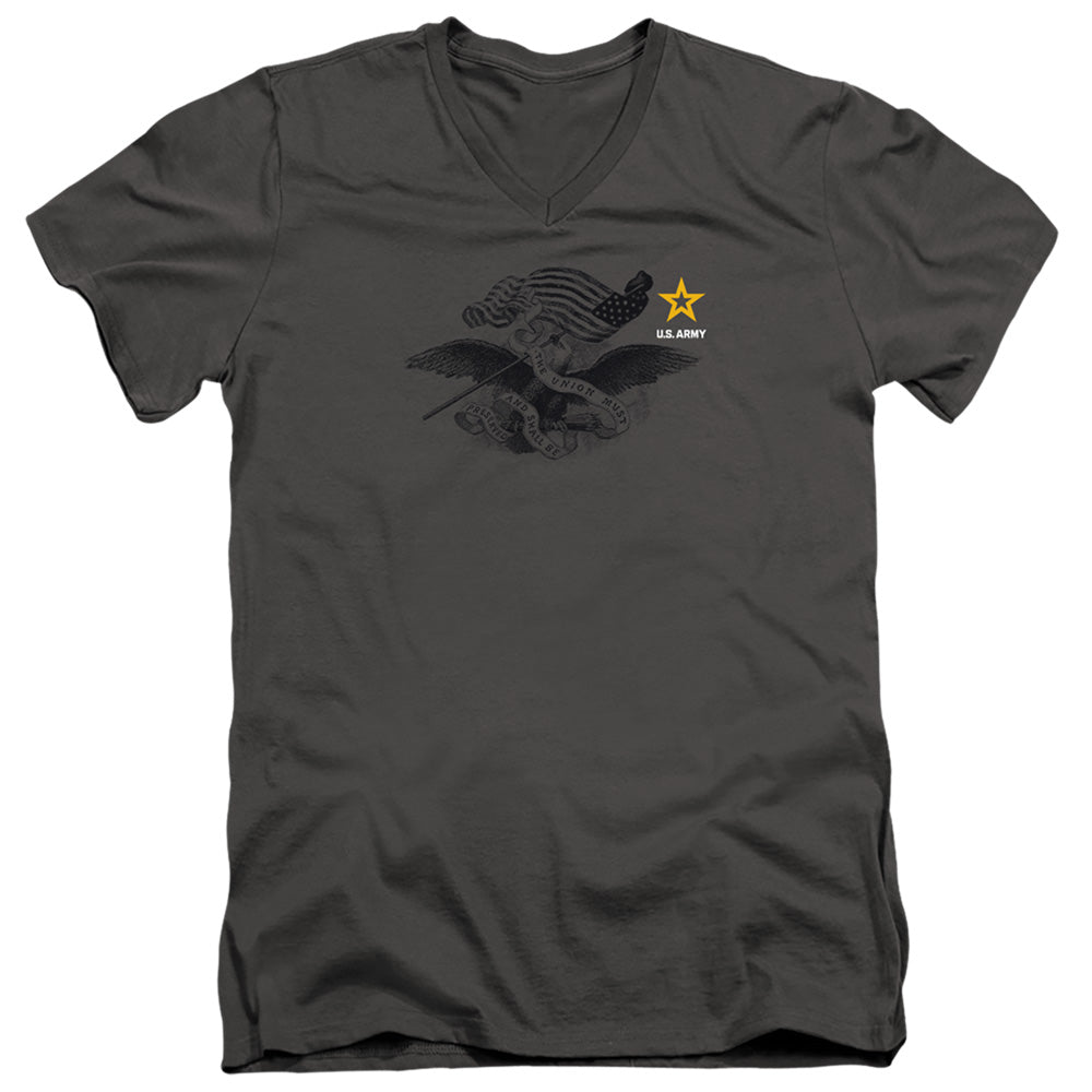 US Army Eagle and Flag V-Neck T-Shirt