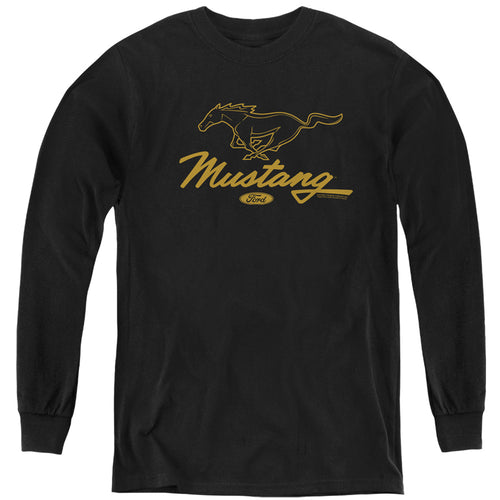 Ford Pony Script Youth Long Sleeve T-Shirt