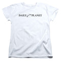 Superman Daily Planet Logo White Womens T-Shirt